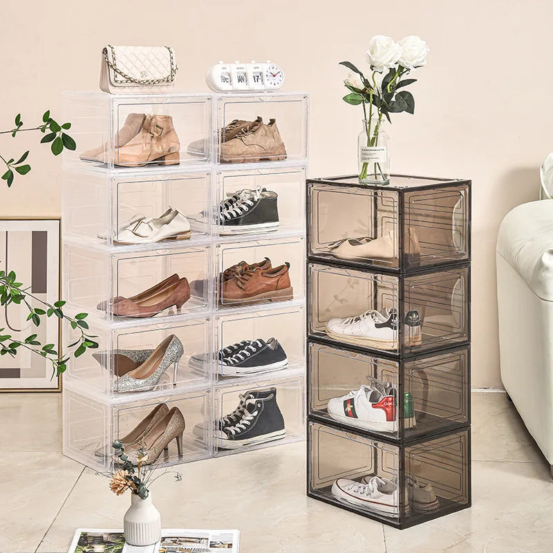 6/12 shoe box - foldable and freely combinable, dustproof and moisture-proof, space saving, and storage for miscellaneous items