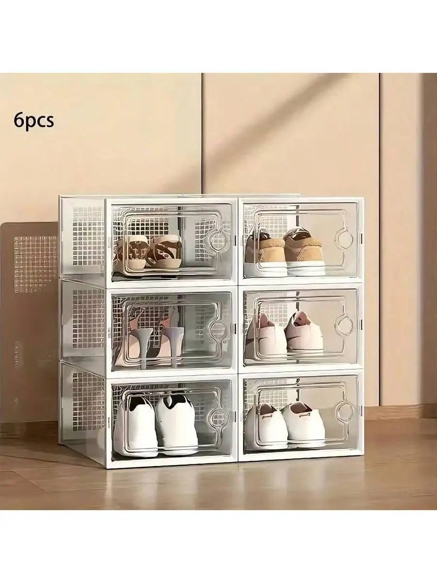 6/12 shoe box - foldable and freely combinable, dustproof and moisture-proof, space saving, and storage for miscellaneous items